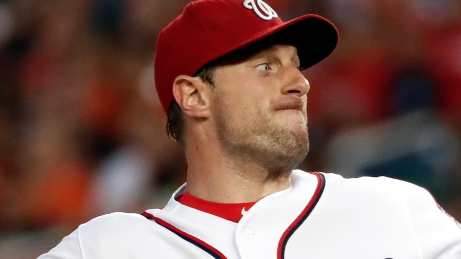 Max Scherzer got back to his old ways Thursday by fanning 10 Baltimore Orioles batters in eight shutout innings. Who joined him in our perfect MLB DFS lineups?
