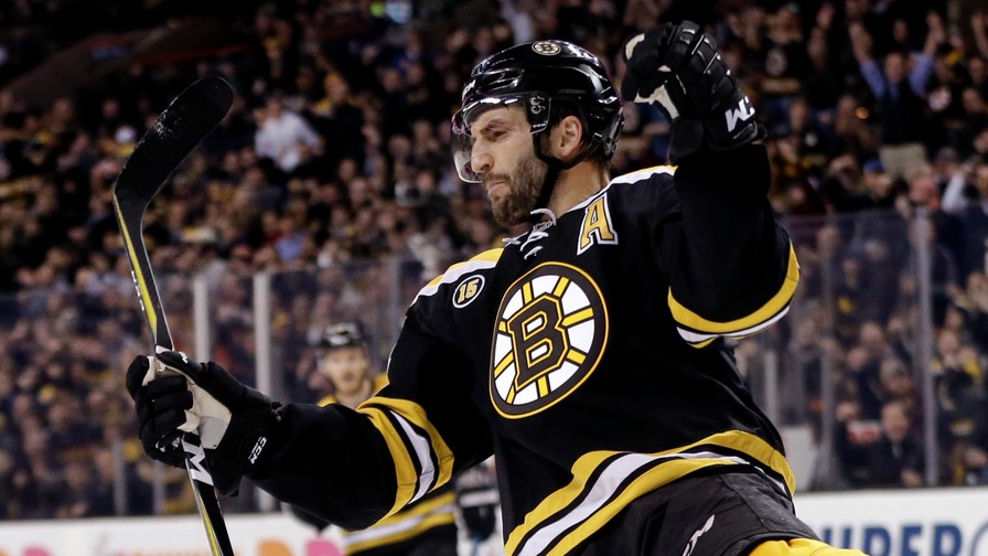 Patrice Bergeron scored twice and secured an assist, earning him a spot in the perfect DFS lineup. Who joined him?