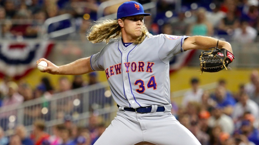 Noah Syndergaard has been lights out this year and gets a good matchup at home Thursday. Which other players should we target in MLB DFS?