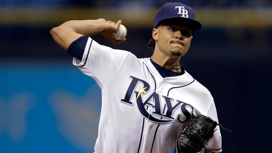 Chris Archer was dominant Wednesday, blanking the Kansas City Royals over eight innings while striking out 11 batters. Who joined him in our perfect MLB DFS lineups?