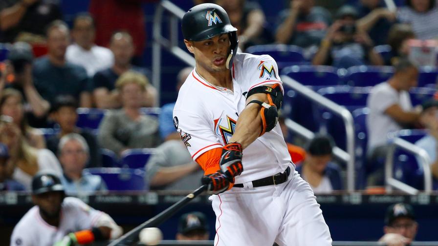 Giancarlo Stanton inched closer to 60 homers with two more Thursday as one of FanDuel's most popular outfielders. Who else saw high ownership?