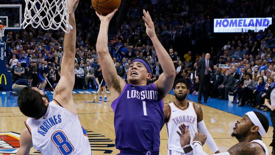Devin Booker was poised to get a boost Thursday with T.J. Warren on the sidelines, helping make Booker the most popular player on the main slate. Who else carried heavy ownership in NBA DFS?