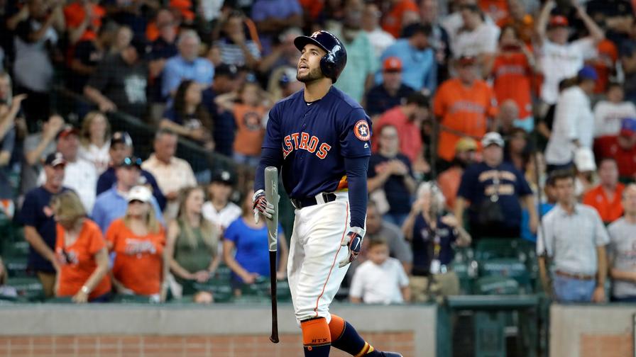 George Springer hasn't been great against righties, and he's going up against Mike Leake, who has a fantastic batted-ball profile at home.