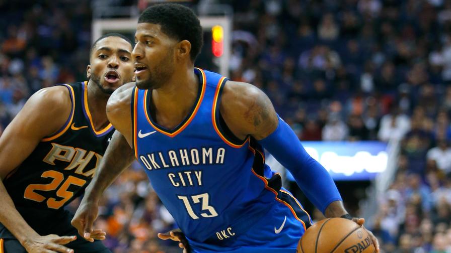 Paul George's fantasy value soars when Russell Westbrook is out, and he also gets a great matchup on Monday.