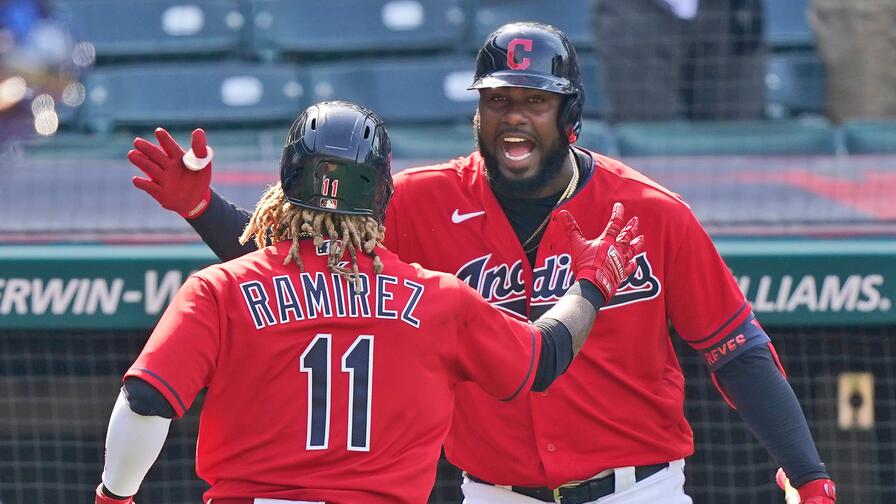 High five for Franmil Reyes as Cleveland Indians take care of Los