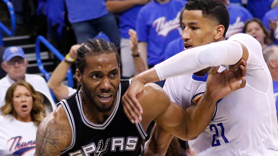 Kawhi Leonard flexed his muscle in the Spurs' win over the Thunder, dropping 31 points. That was enough to put him in our perfect NBA DFS lineups.