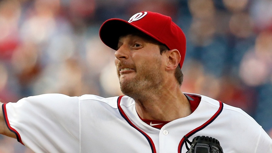 Max Scherzer flirted with history Monday on his way to striking out 11 Chicago Cubs batters. Who joined him in our perfect MLB DFS lineups?