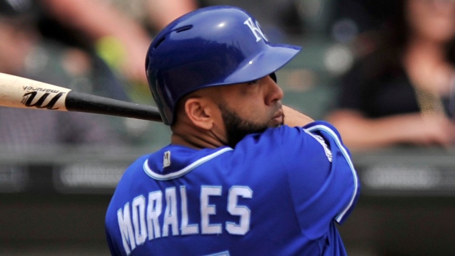 Kendrys Morales has been raking recently and draws a favorable matchup against the struggling Mike Leake tonight.